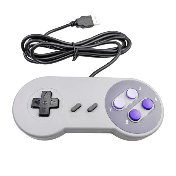 Controle Usb Super Nintendo Snes Joystick Windows Mac Linux TVBO