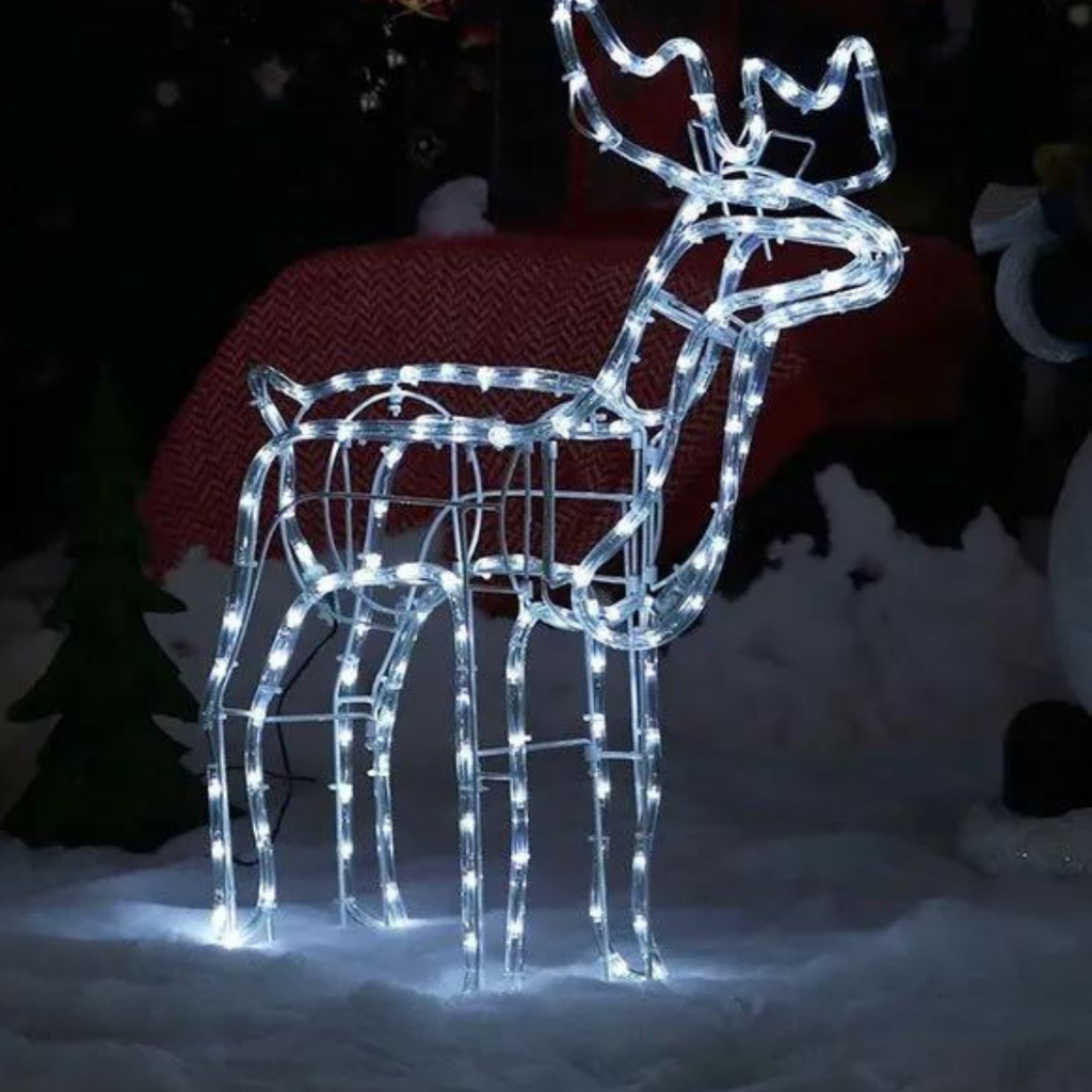 Rena Led Decoracao Natal Luzes Pisca Para Jardim 127 - 227v