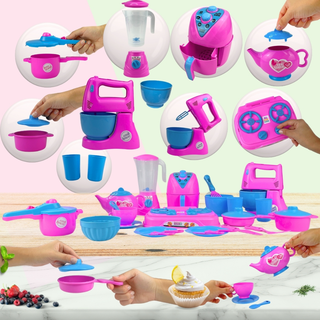 Kit coleção 26 Brinquedos de casinha Cozinha Infantil Comidinha Eletrodomesticos Menina Menino