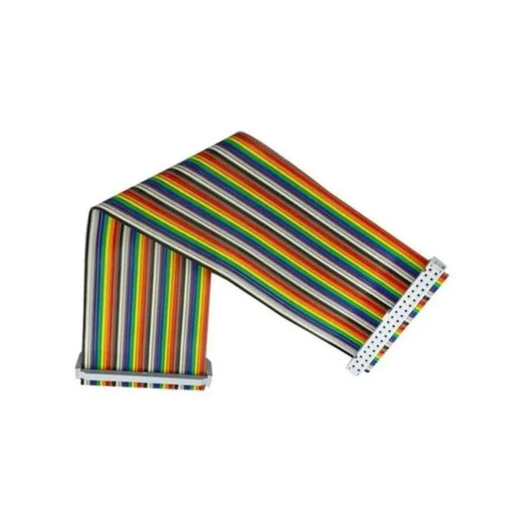Cabo Flat Cable Raspberry Pi Rainbow 40 Vias Gpio Ide Femea [ Código 494 ]