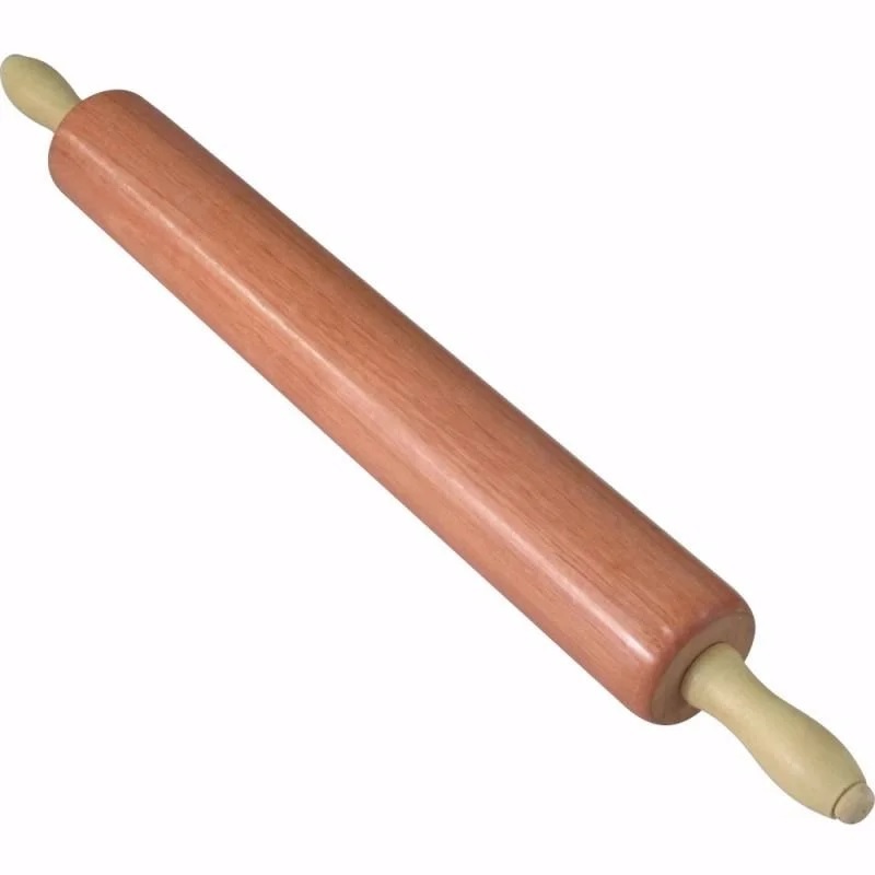 Rolo Laminador De Massas Em Madeira 50cm Para Pão Pizza Maca