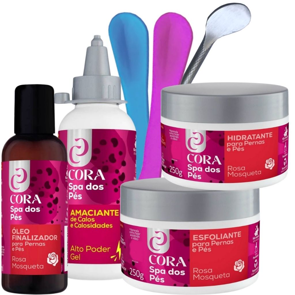Kit Cora Spa dos Pés Calox Lixapéx Pémax Espátulas | Shopee Brasil