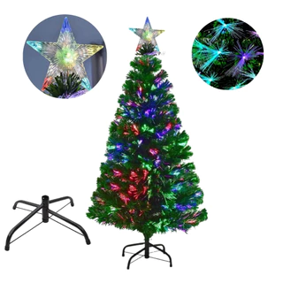 Árvore de Natal Fibra Óptica Led Decoração de Natal Pinheiro Canadense 1,20M
