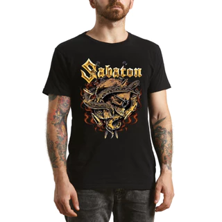 Camiseta Camisa Sabaton Banda de Rock Blusa unissex 100% Algodão Envio Rapido