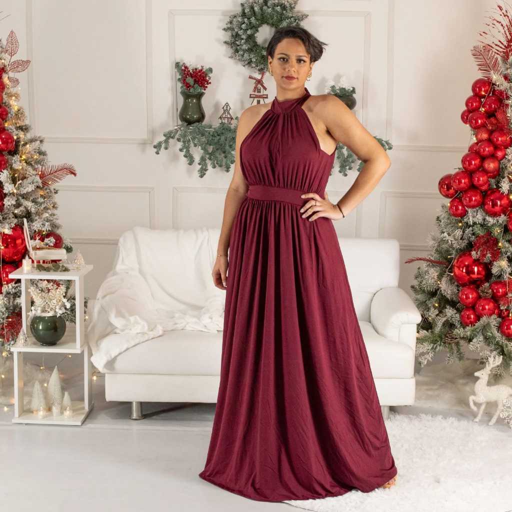 Vestido Longo com Gola Alta na Black Friday 2025 | BuscaProdutos