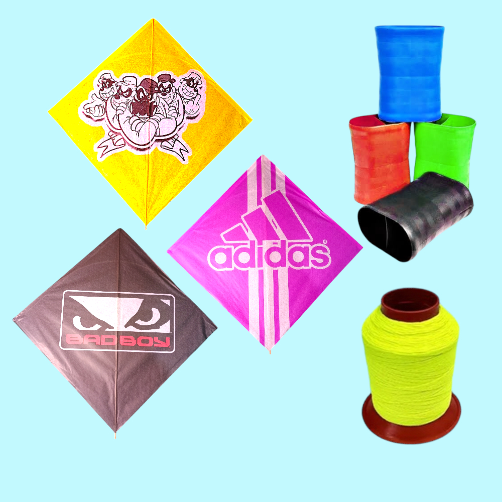 Kit Completo de Pipas Peixinhos com Rabiola + 2 Linhas Coloridas + 1 ...