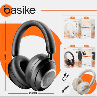 Basike Fone de ouvido Headphone Bluetooth 5.4 redução de ruído ANC HiFi Stereo conexão P2 cabo
