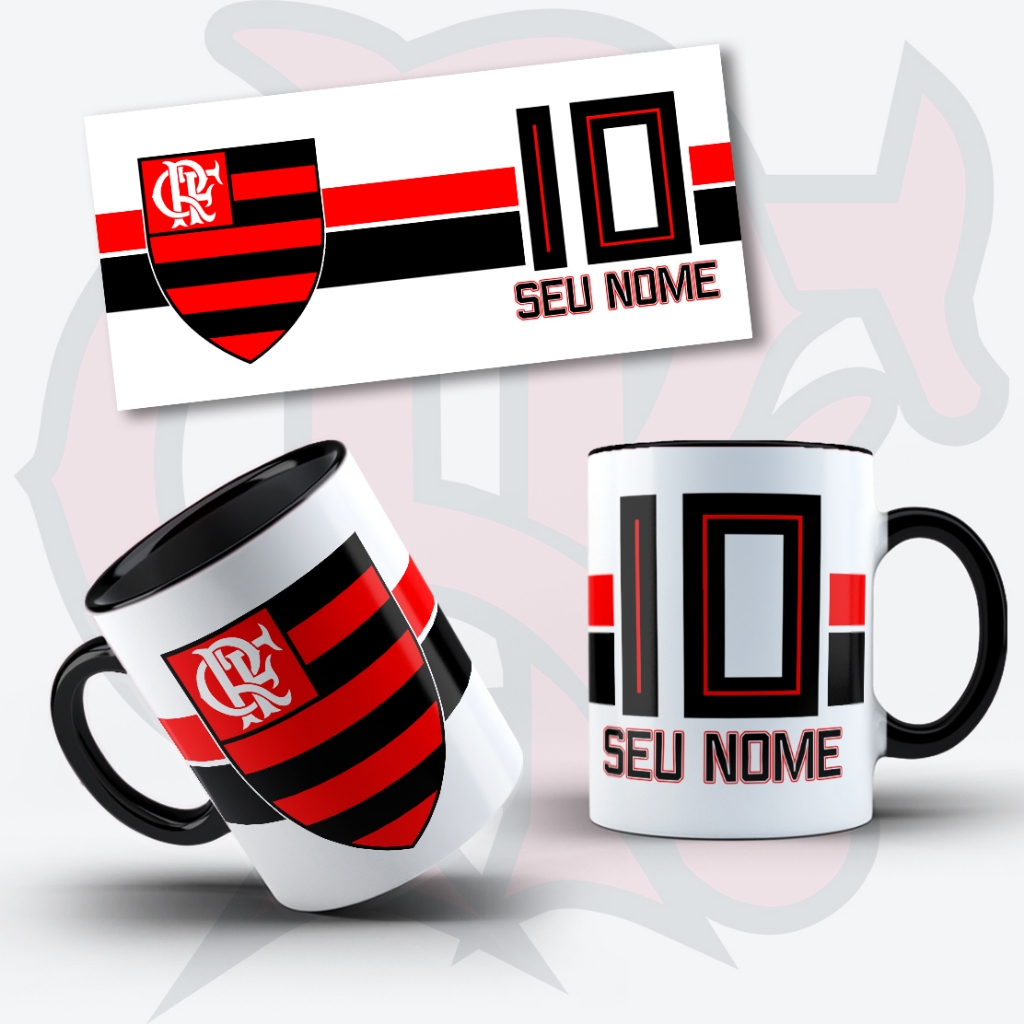 Caneca Personalizada Flamengo Com Nome Time Futebol | Shopee Brasil