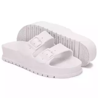 SANDÁLIA PAPETE BIRKEN ALTA FEMININO CHINELO TAMANCO SLIDE CONFORTÁVEL MACIO LEVE DUAS FIVELAS MODERNA