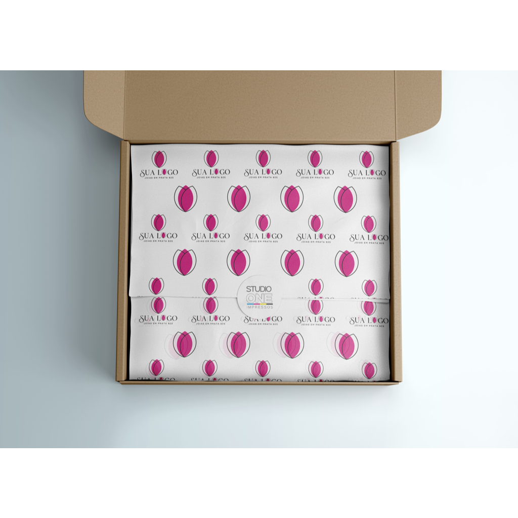 Papel para embrulho - sua logo ou arte - Personalizado