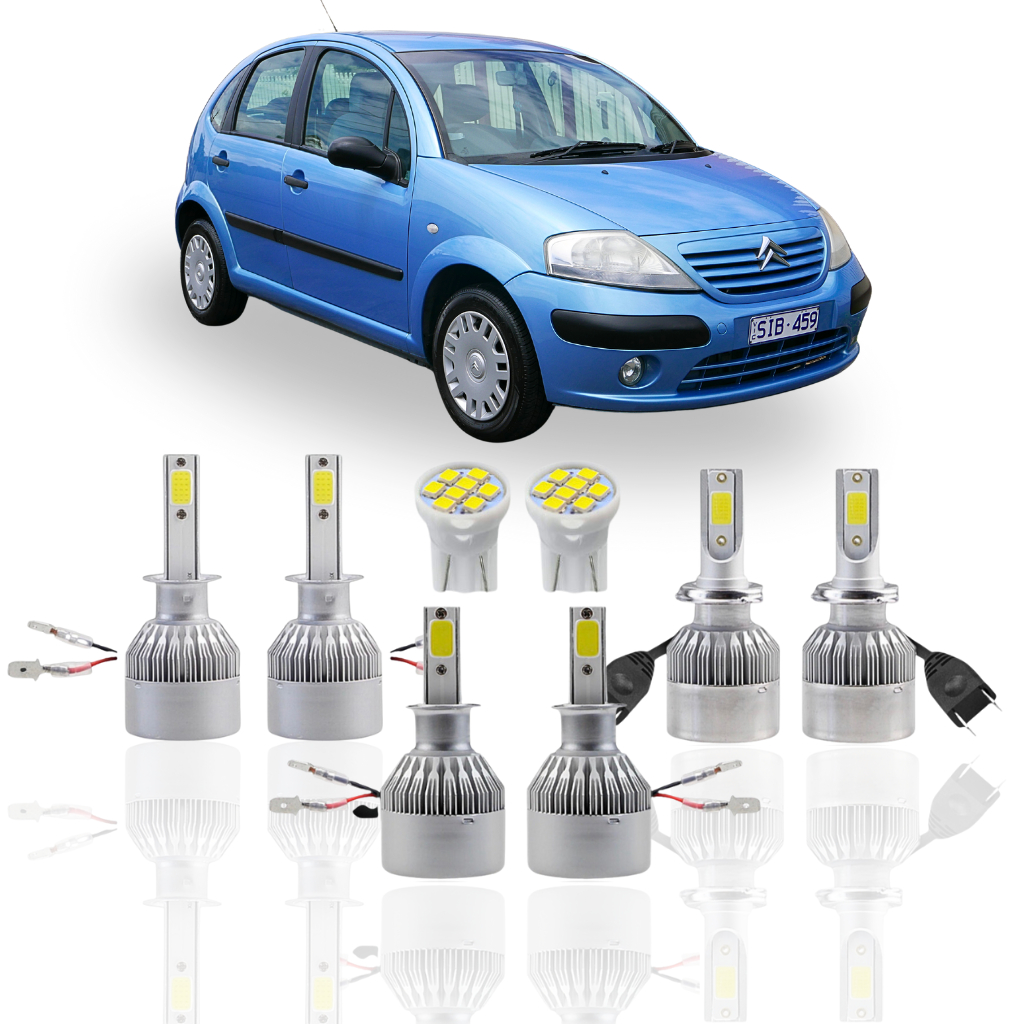 Kit Lâmpada led Citroën C3 2003 2004 2005 2006 2007 2008 ( Farol Ato ...