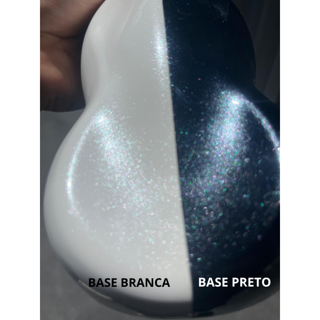 Pigmento pó perola branca cristal brilhante P/verniz