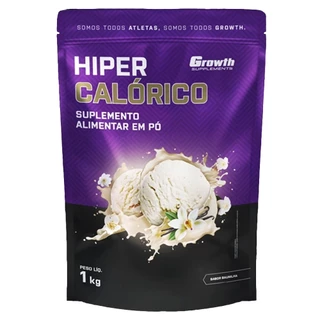 Hipercalórico 1kg (Sabor Baunilha) - Growth Supplements