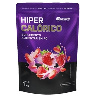 Hipercalórico 1kg (Sabor Morango) - Growth Supplements