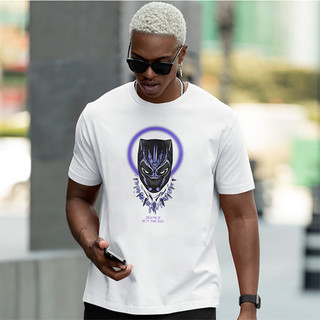 Playera Blanca Hombre Pantera Negra Pelicula Ropa De Calle