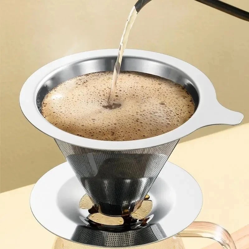 Cafe Filtro Coador Inox Reutilizavel Naoprecisa de papel - Imagem 2