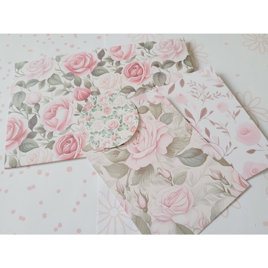Rosas Kit Envelope + mini card + lacre envelope, envelope decorado ...