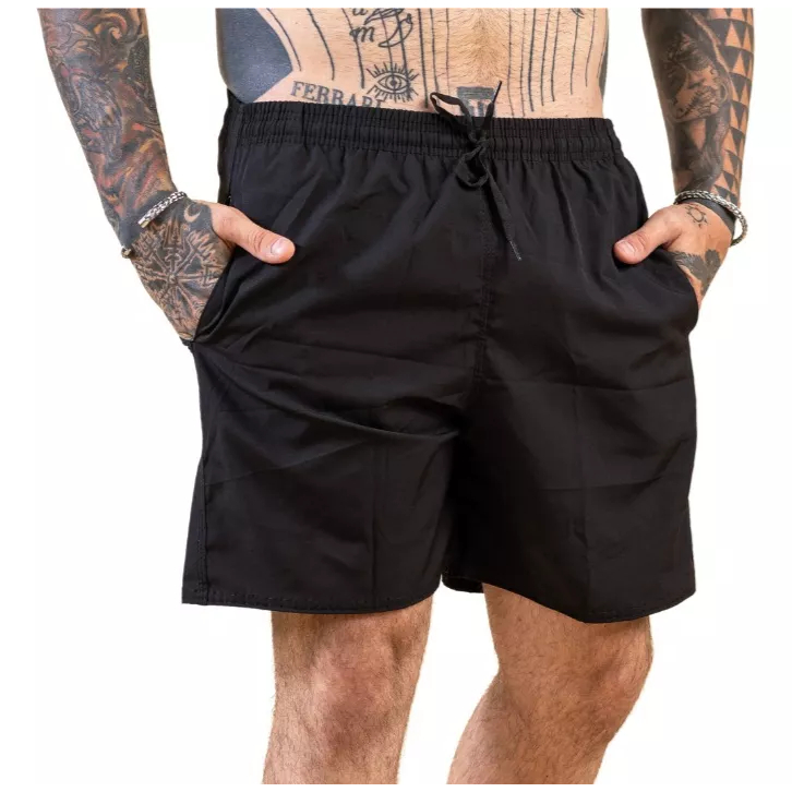 Short Bermuda Tactel Grosso Masculino Mauricinho Surf Praia Piscina Cores Lisas Conforto