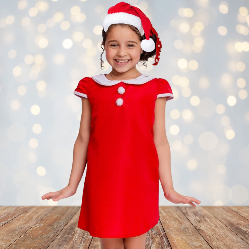 vestido de natal infantil menina, roupa, fantasia da mamãe noel para ...