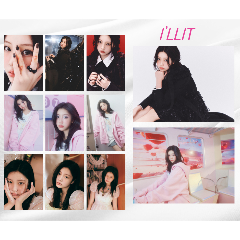 KPOP - ILLIT I'LL LIKE YOU - CHERISH - kit 9 photocards + dois