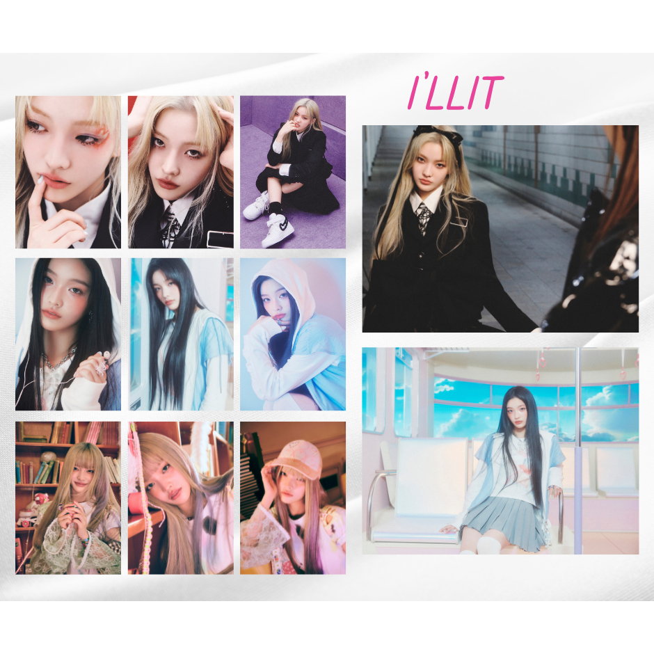 KPOP - ILLIT I'LL LIKE YOU - CHERISH - kit 9 photocards + dois