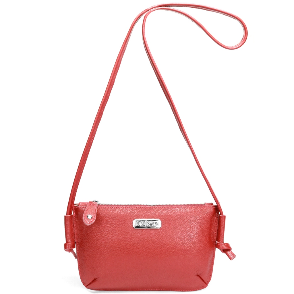 Bolsa Feminina Bolsinha Mini Bag Couro Legitimo Road Seven Alça
