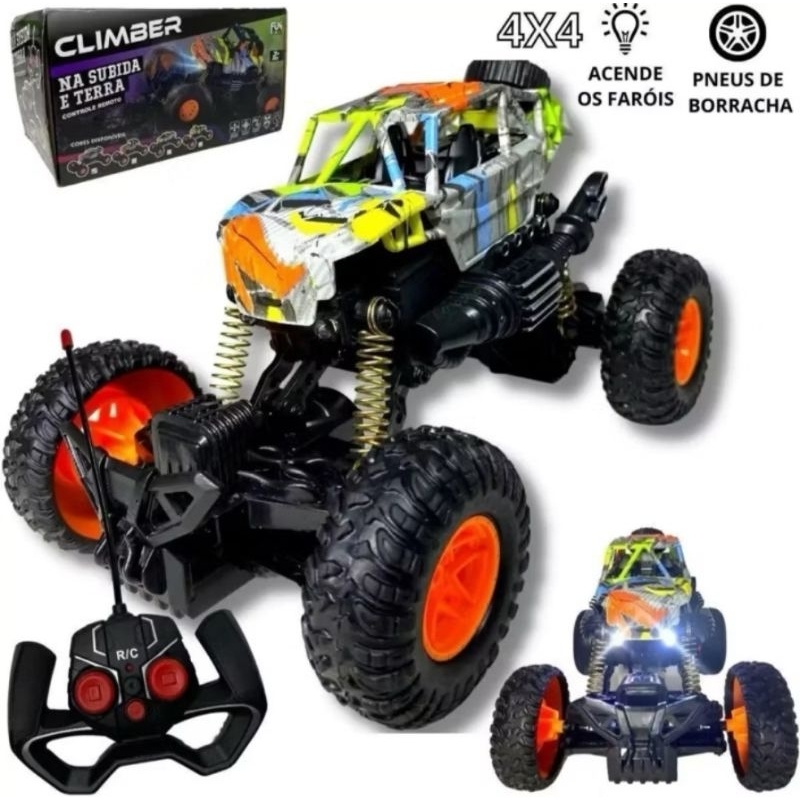 Carrinho Climber Recarregavel Com Controle Remoto Jeep Off Road Trilha ...