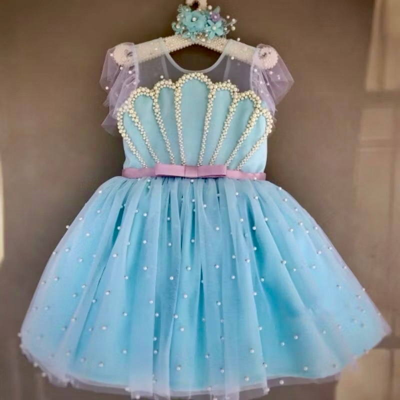 Fundo Do Mar Vestido Infantil Tema Sereia Festa Fundo Do Mar