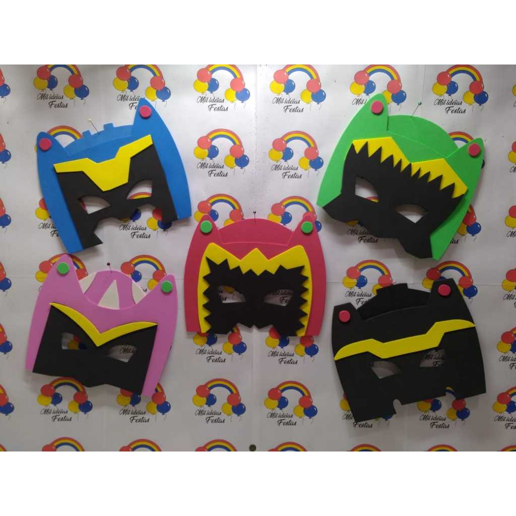 10 mascaras em eva - Power ranger dino charge | Shopee Brasil