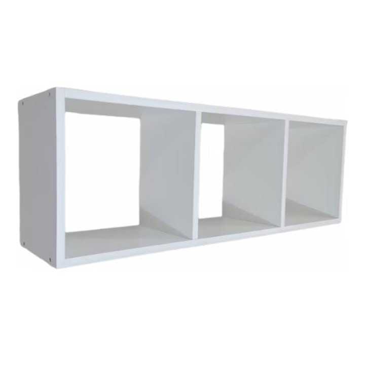 Nicho Triplo Decorativo Sala Quarto Livros 100% Mdf Moderno 90x30x20 cm