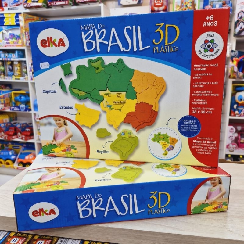 Jogo Mapa do Brasil 3D - Estados, Capitais, Regiões | Shopee Brasil