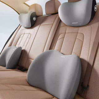 Conjunto De Almofada Para Cabeça E Lombar Veicular Apoio Cadeira Banco Carro Espuma De Memória em Oferta na Shopee
