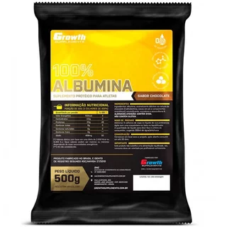 100% Albumina (24g de Proteína por porção) - 500g - Growth Supplements