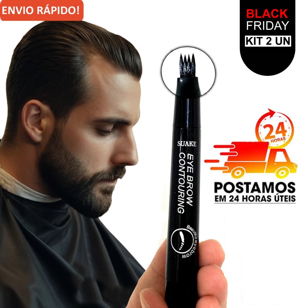 Caneta de Barba A Prova D'agua e Suor 24horas Beleza Masculina