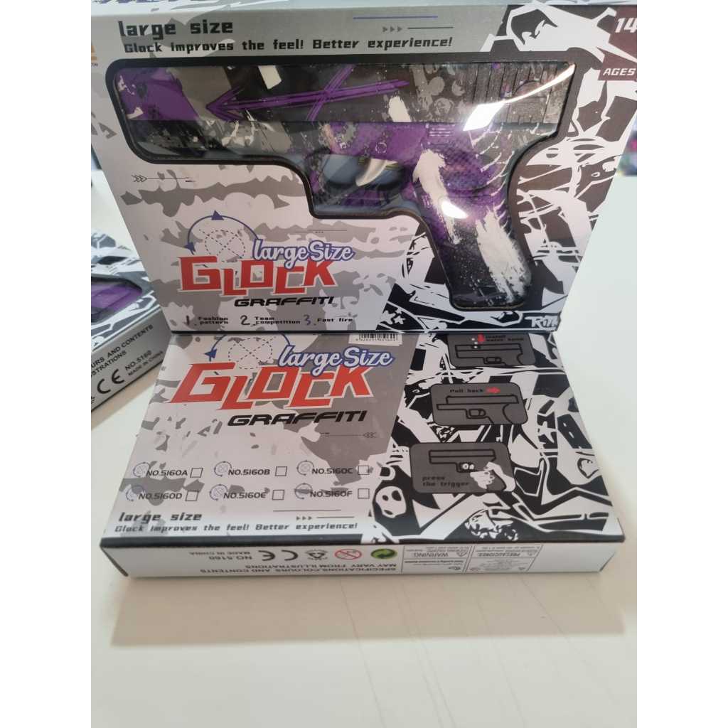 Arminha de Gel Pst Glock Premium Manual de longo Alcance + 500 Bolinhas de Gel