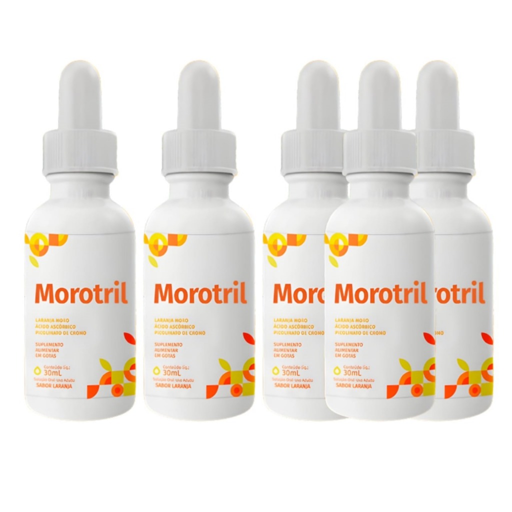 Morotril - Suplemento Alimentar Em Gotas - Kit com 5 Frascos de 30ml Black Friday