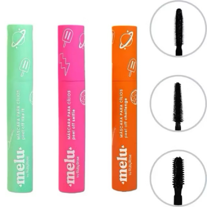Kit 3 Rímeis da Melu Máscara de Cílios Peel Off By Ruby Rose | Shopee ...