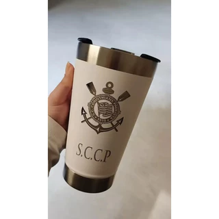 Copo Térmico Personalizado 473ml em Inox com Gravação a Laser — Personalize com seu nome/Time/Curso