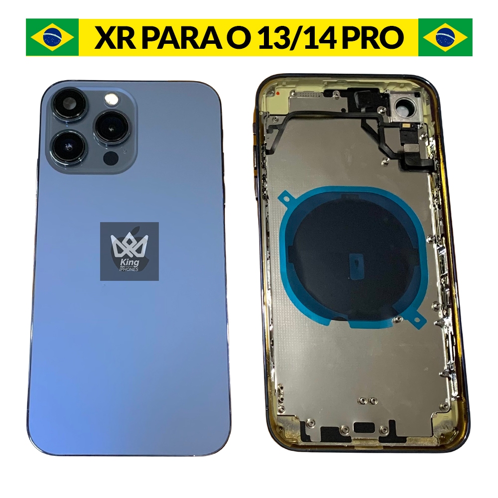 Carcaça Transformação XR Para o 13 Pro 14 Pro + Brindes | Shopee