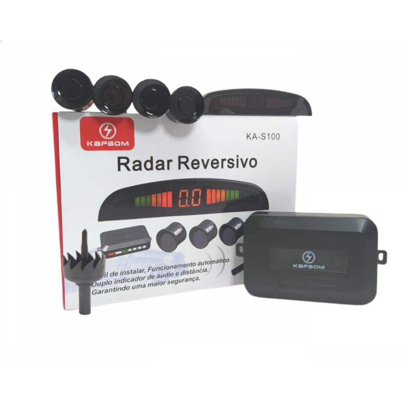 Sensor de Ré para Estacionamento com 4 Sensores e Display LED | Shopee ...