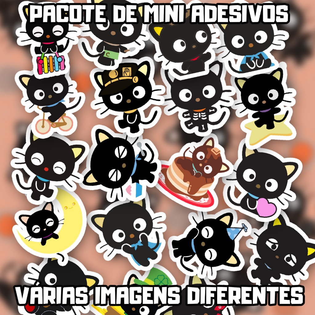 Mini Adesivos Chococat (Sanrio) 3 a 5cm - Pacote Figurinhas Stickers ...