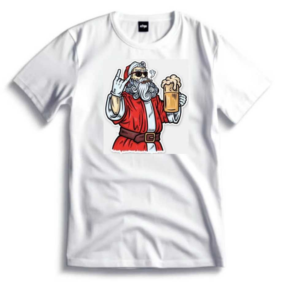 Camiseta Feliz Natal Camisas Merry Christimas Varias Estampas Algodão Premium - P ao G3