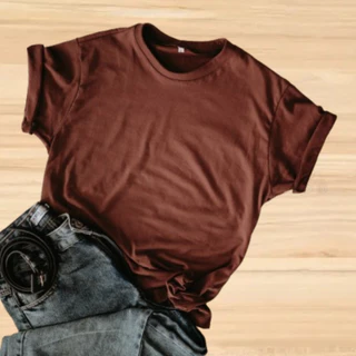 T-Shirt Lisa Feminina Tendência 100% Algodão