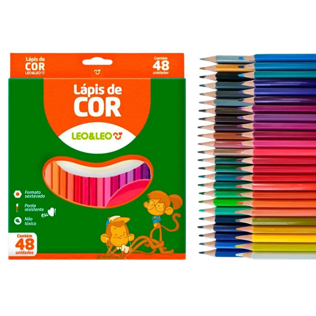 LEO品 Lapis De Cor 36 Cores Sextavado Leo E Leo Pintar, Colorir – Loja