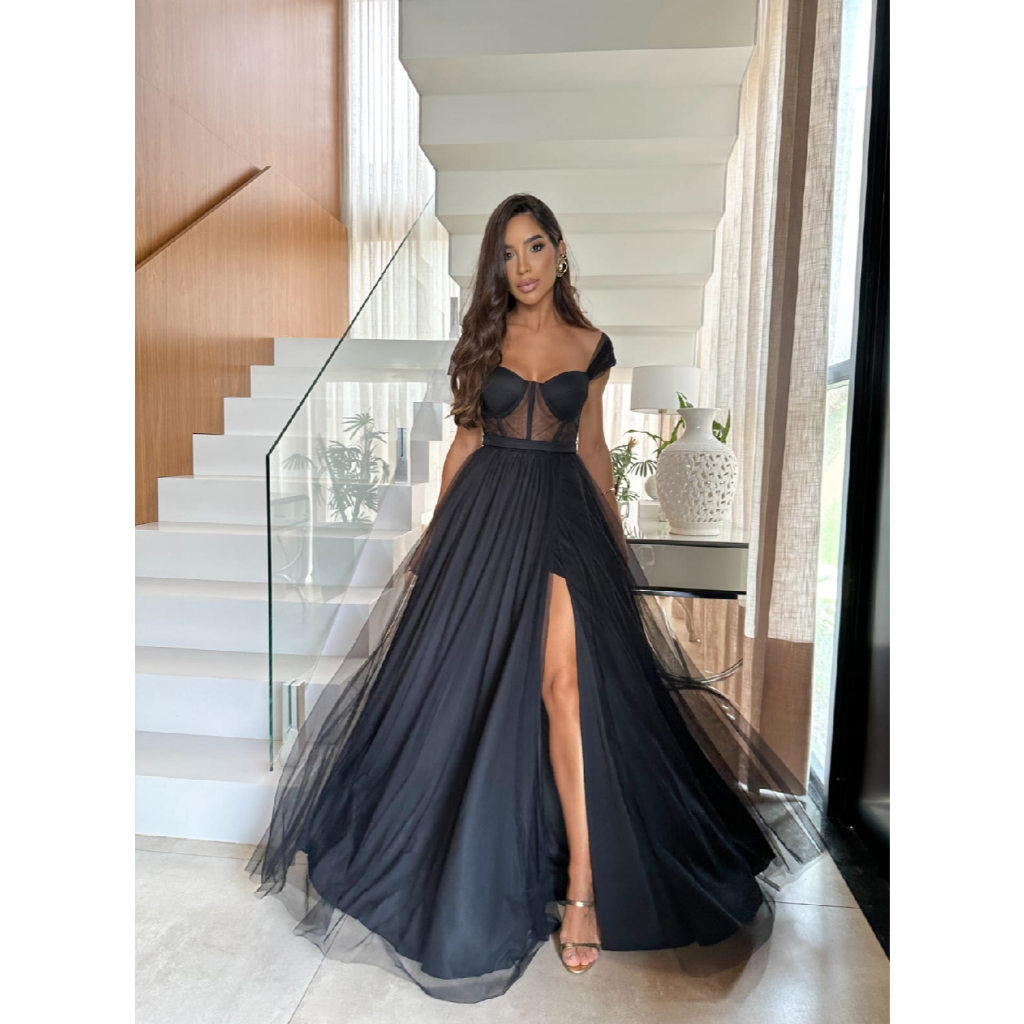 Vestido de Festa Estrella corpete debutante formatura Madrinhas e