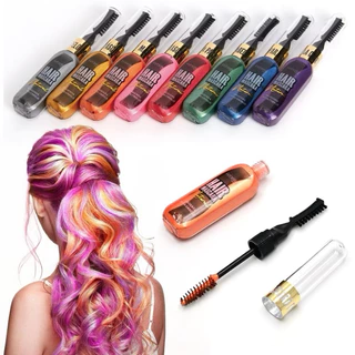Rímel Máscara Tinta de Cabelo Colorido Cor Natural Temporária lavável Maquiagem Hair Febella