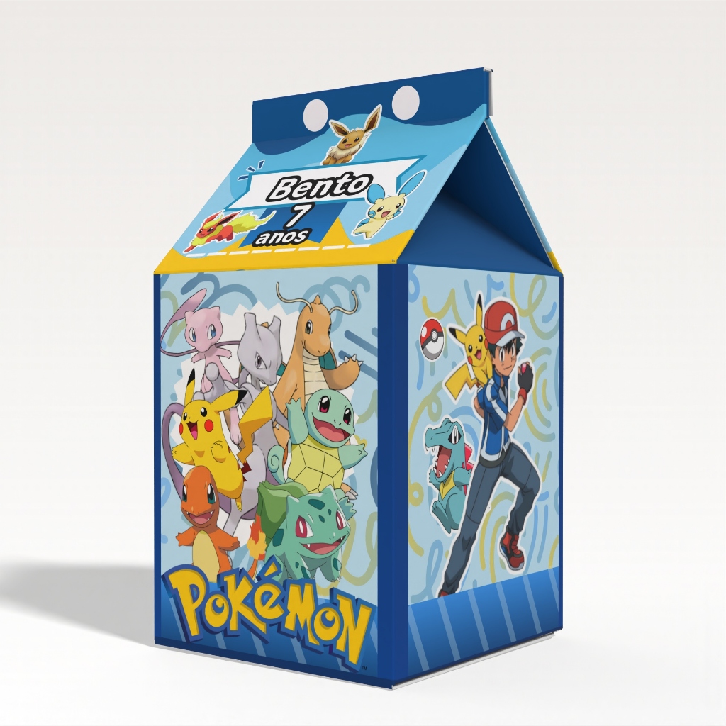 Caixinha Milk Pokémon para Festa Personalizada - Lembrancinha para ...