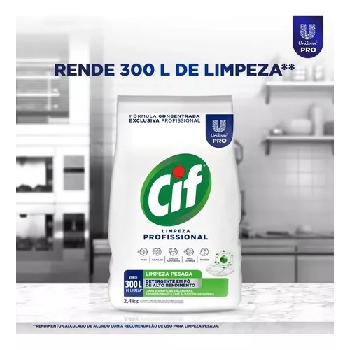 衛生日用品 Chii Limpador em Pó Limpeza Profissional Cif 2,4kg | Shopee Brasil