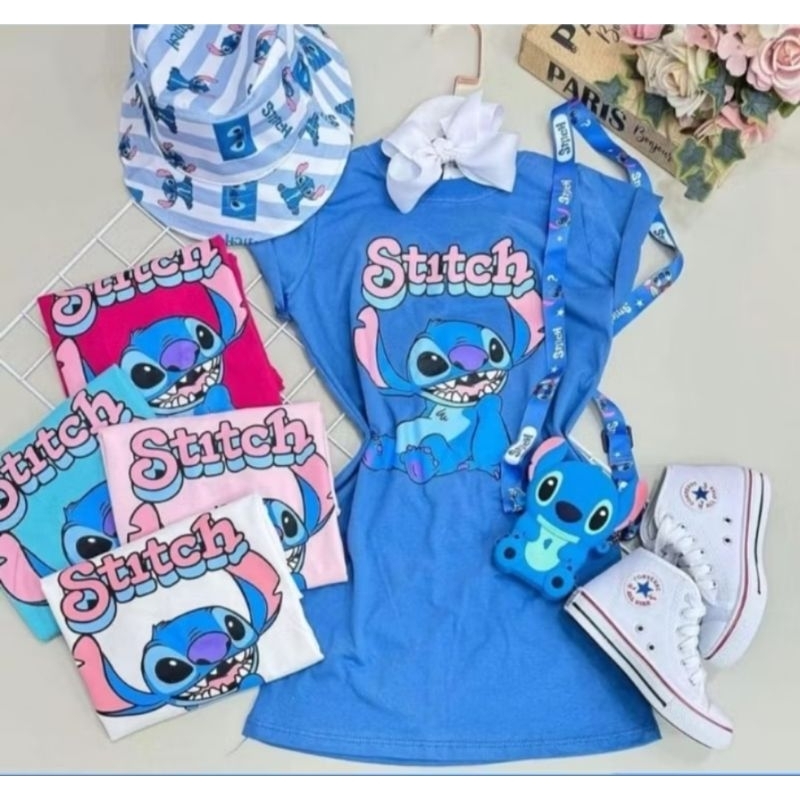 Vestido Infantil, Camisão do Stitch Vestidinho Moda Blogueirinha Stitch ...