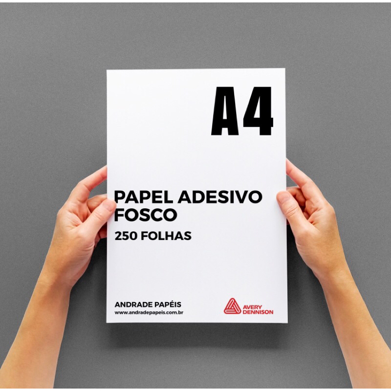 250 Folhas Papel Adesivo Fosco A4 - 180G | Shopee Brasil